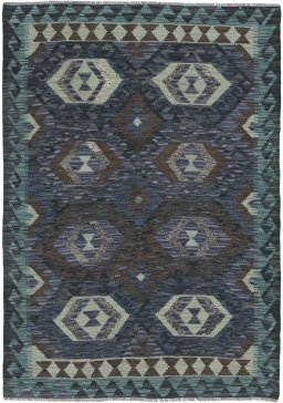Full view of New Modern Design rug from Pakistan, 181 × 130 cm in Multi Color tones