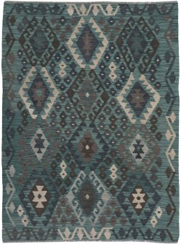 Full view of New Modern Design rug from Pakistan, 169 × 128 cm in Multi Color tones