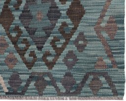 Close-up detail of New Modern Design rug from Pakistan showing Wool weave