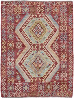 Full view of New Modern Design rug from Pakistan, 170 × 126 cm in Multi Color tones