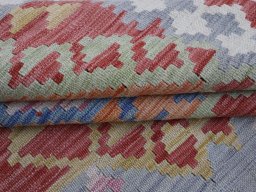 Close-up detail of New Modern Design rug from Pakistan showing Wool weave