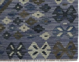 Close-up detail of New Modern Design rug from Pakistan showing Wool weave