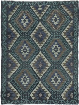 Full view of New Modern Design rug from Pakistan, 170 × 127 cm in Multi Color tones