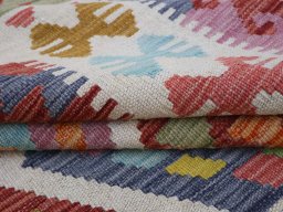 Close-up detail of New Modern Design rug from Pakistan showing Wool weave