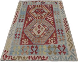 Full view of New Modern Design rug from Pakistan, 163 × 127 cm in Multi Color tones