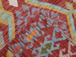 Surface texture of New Modern Design rug with natural Wool and intricate pattern