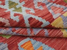 Close-up detail of New Modern Design rug from Pakistan showing Wool weave