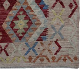 Close-up detail of New Modern Design rug from Pakistan showing Wool weave