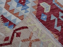 Surface texture of New Modern Design rug with natural Wool and intricate pattern