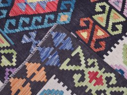 Surface texture of New Modern Design rug with natural Wool and intricate pattern