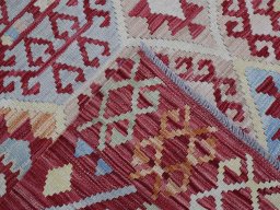 Surface texture of New Modern Design rug with natural Wool and intricate pattern