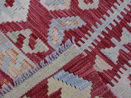 Surface texture of New Modern Design rug with natural Wool and intricate pattern
