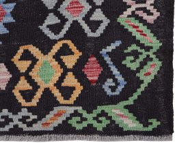 Close-up detail of New Modern Design rug from Pakistan showing Wool weave