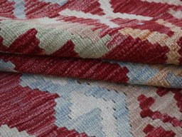 Close-up detail of New Modern Design rug from Pakistan showing Wool weave
