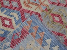 Surface texture of New Modern Design rug with natural Wool and intricate pattern