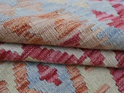 Close-up detail of New Modern Design rug from Pakistan showing Wool weave
