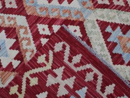 Surface texture of New Modern Design rug with natural Wool and intricate pattern
