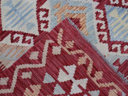 Surface texture of New Modern Design rug with natural Wool and intricate pattern