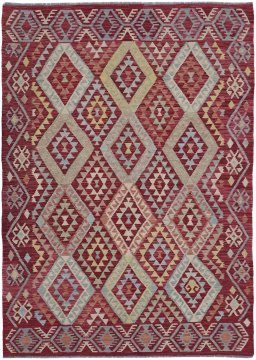 Full view of New Modern Design rug from Pakistan, 245 × 171 cm in Multi Color tones
