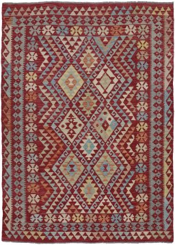 Full view of New Modern Design rug from Pakistan, 235 × 176 cm in Multi Color tones