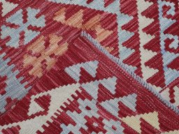 Surface texture of New Modern Design rug with natural Wool and intricate pattern
