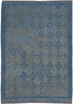 Full view of New Modern Design rug from Pakistan, 241 × 174 cm in Multi Color tones