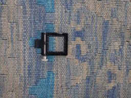 Corner detail of New Modern Design rug showing border pattern and Wool pile