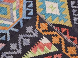 Surface texture of New Modern Design rug with natural Wool and intricate pattern