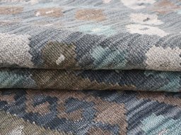Close-up detail of New Modern Design rug from Pakistan showing Wool weave
