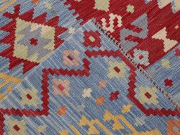 Surface texture of New Modern Design rug with natural Wool and intricate pattern