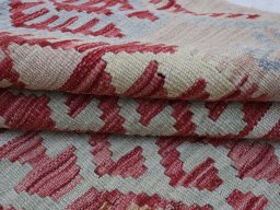 Close-up detail of New Modern Design rug from Pakistan showing Wool weave