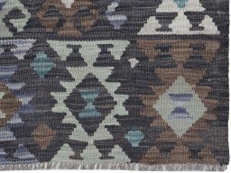 Close-up detail of New Modern Design rug from Pakistan showing Wool weave