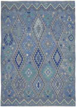Full view of New Modern Design rug from Pakistan, 285 × 203 cm in Multi Color tones