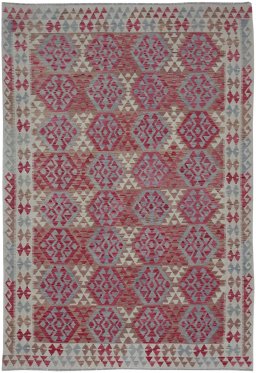 Full view of New Modern Design rug from Pakistan, 286 × 197 cm in Multi Color tones