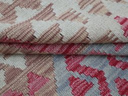 Close-up detail of New Modern Design rug from Pakistan showing Wool weave
