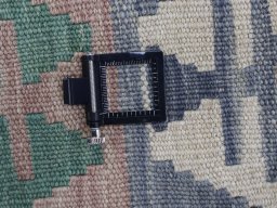Corner detail of New Modern Design rug showing border pattern and Wool pile