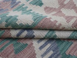 Close-up detail of New Modern Design rug from Pakistan showing Wool weave