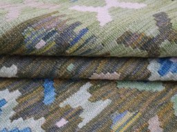 Close-up detail of New Modern Design rug from Pakistan showing Wool weave