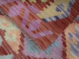Surface texture of New Modern Design rug with natural Wool and intricate pattern