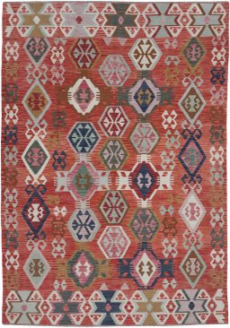 Full view of New Modern Design rug from Pakistan, 300 × 208 cm in Multi Color tones