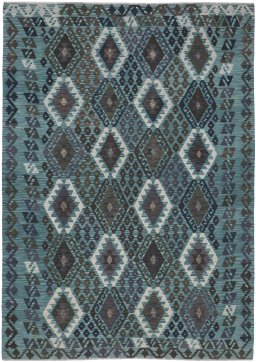 Full view of New Modern Design rug from Pakistan, 285 × 210 cm in Multi Color tones