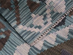 Surface texture of New Modern Design rug with natural Wool and intricate pattern