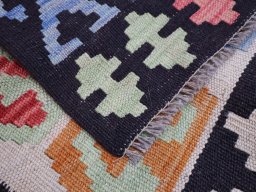 Surface texture of New Modern Design rug with natural Wool and intricate pattern