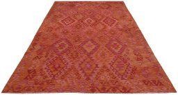 Full view of New Modern Design rug from Pakistan, 298 × 207 cm in Multi Color tones