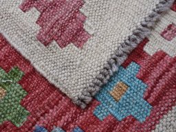 Surface texture of New Modern Design rug with natural Wool and intricate pattern