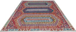 Full view of New Modern Design rug from Pakistan, 292 × 263 cm in Multi Color tones