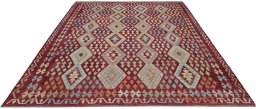Full view of New Modern Design rug from Pakistan, 290 × 265 cm in Multi Color tones