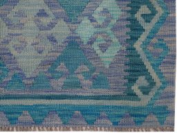 Close-up detail of New Modern Design rug from Pakistan showing Wool weave