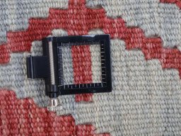 Corner detail of New Modern Design rug showing border pattern and Wool pile
