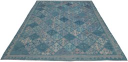 Full view of New Modern Design rug from Pakistan, 293 × 251 cm in Multi Color tones
